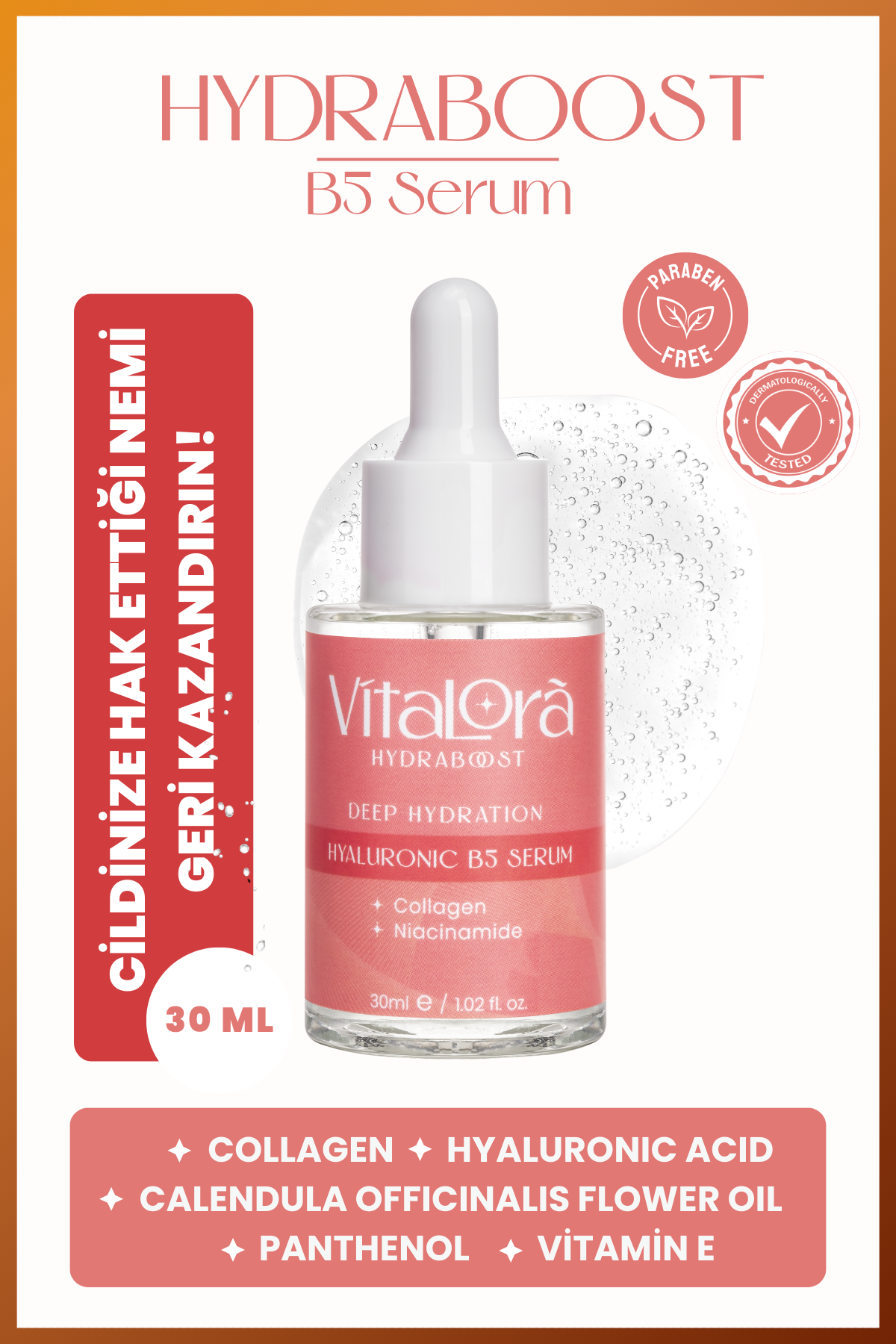 Vitalora Hydraboost Derinlemesine Nemlendirici Serum